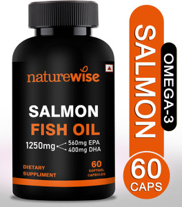Naturewise Salmon Fish Oil Capsules for Men & Women with Omega 3