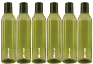 Pearlpet Cubic BPA-free Plastic Water Bottle , Fridge Bottle 1 Litre 1000 ml