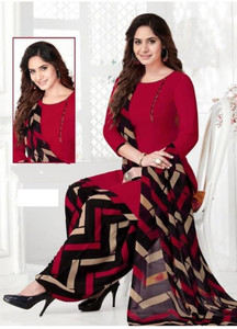 Ruhabs Crepe Checkered Salwar Suit Material