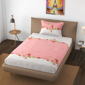 HIDECOR 250 TC Polycotton Single Polka Flat Bedsheet