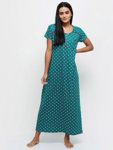MAX Women A-line Blue Knee Length Dress