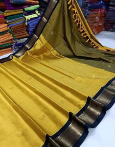 Fab Silk Embroidered Mysore Handloom Cotton Silk Saree