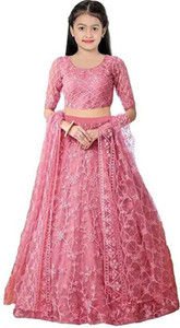 Women Wed Girls Lehenga Choli Ethnic Wear Embroidered Lehenga, Choli and Dupatta Set