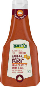 Naturin Chilli Garlic Sauce | 100% Vegetarian | Hot & Spicy sauce Sauce