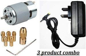samest combo of 775 dc motor +12v 1a adapter + bits rs15