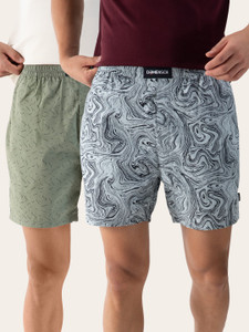 डमेंश Cotton Inner Back Pocket पुरुषों के लिए प्रिंटेड बॉक्सर