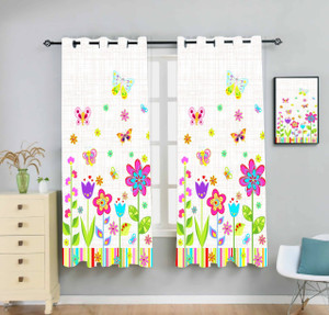 Newturn 155 cm (5 ft) Polyester Room Darkening Window Curtain (Pack Of 2)