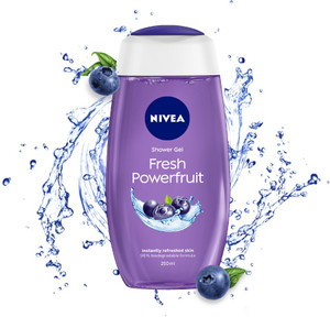 NIVEA Body Wash, Fresh Powerfruit Shower Gel, with Antioxidants & Blueberry Scent