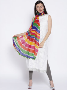 WEAVERS VILLA Cotton Blend Printed Women Dupatta