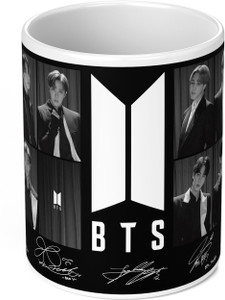 Thread NW-25 BTS Printed Coffee Mug 350ml Gift for Kids Boys Girls & Friends Assorted Mug Set by TrendoPrint