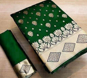 JK FASHION WORLD Woven Banarasi Pure Silk Saree