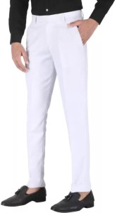 TRADIC Relaxed Men White Trousers