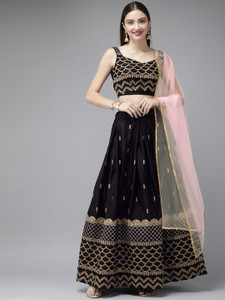 Fabcartz Embroidered Semi Stitched Lehenga Choli