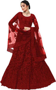 NEw BHARAT SALES Embroidered Semi Stitched Lehenga Choli