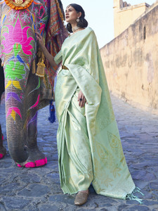 Ratnavati Embellished Banarasi Silk Blend Saree