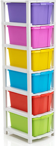 Khunt 6 Compartment Plastic Desk Organizer - Image 2