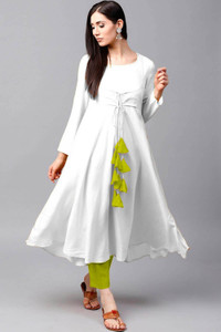 ZYXA Women Solid Anarkali Kurta