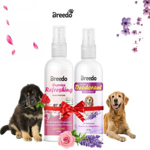 Breedo Dog (Combo of 2) Dog Need Refreshing Rose Perfume + Deodorant Rose Perfume Natural Cologne