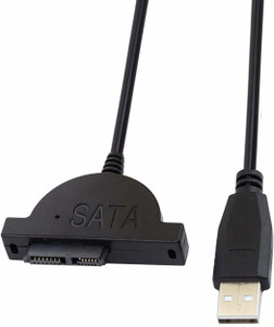 ULTRABYTES Micro USB Cable 2 A 0.5 m USB 2.0 to 13Pin Slimline SATA Laptop SATA Enternal 2.5” DrivesCD/DVD ROM Drive