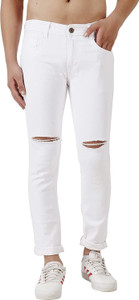 flete Slim Men White Jeans
