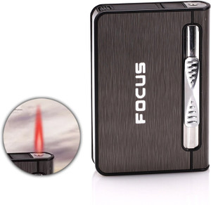 cigarette case with lighter flipkart VIOVI Focus Pioneer Grey Portable for 84mm Long King Size Cigarette Pocket Lighter Price in India VNS Cigarette Case with Built-in