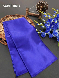 Hari Om Solid/Plain Daily Wear Pure Silk, Satin Saree
