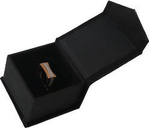 Triock Jewellery Ring Box Vanity Box Black(Pack of 2) Display