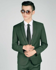 MAHAMAYA FABRICS & FASHION Solid Single Breasted Formal Men Blazer