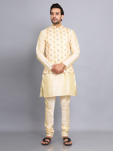 Sadree Men Kurta Pyjama Ethnic Jacket Set