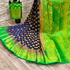 Kesari King Woven Banarasi Nylon Saree