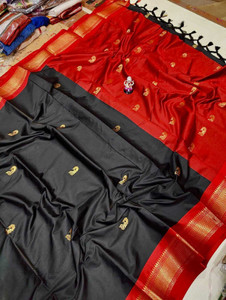 Fab Silk Embroidered Paithani Cotton Silk Saree