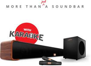SAREGAMA Musicbar Karaoke (SCSB192) with 1000 pre-loaded songs, Wired Subwoofer 120 W Bluetooth Soundbar
