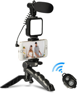 ANY KART Vlogging Kit for Mobile Phone & Digital Cameras with Microphone Tripod