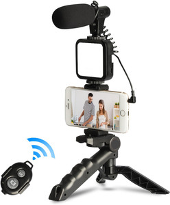 ANY KART Best Vlogging Kit for Mobile Phone & Digital Cameras with Microphone Tripod
