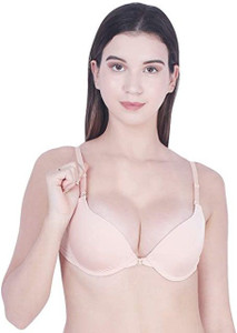 EYESOFPANTHER Front Open Push up Padded Bra महिलाओं के लिए पुश-अप हल्का पैडेड ब्रा