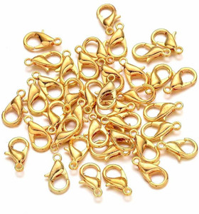 NAVMAV Pack of 25Pc Golden Lobster Clasps Hook for Necklace - Main Image