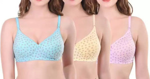 CALCADOS new fashion combo pack of 3 महिलाओं के लिए पुश-अप हल्का पैडेड ब्रा