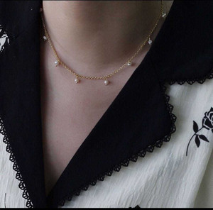 ReNi Enterprise Pearl Gold-plated Plated Brass Necklace
