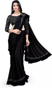 JSIYA Embellished Bollywood Lycra Blend Saree