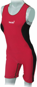USI UNIVERSAL Wrestling Suit for Women (419WSW) XL RED Solid Women Swimsuit
