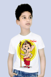SUBPRINT Boys Cartoon Cotton Blend Regular T Shirt