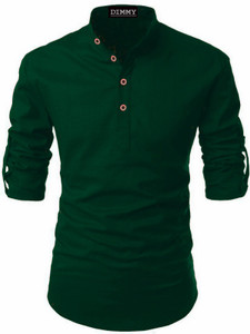 DIMMY Men Solid Straight Kurta