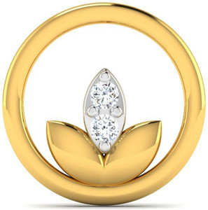 LORDS JEWELS Diya Diamond Nose Pin for Women & Girls BIS Hallmarked 18kt Yellow Gold Stud