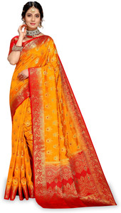 Rupatika Woven Banarasi Pure Silk, Cotton Silk Saree