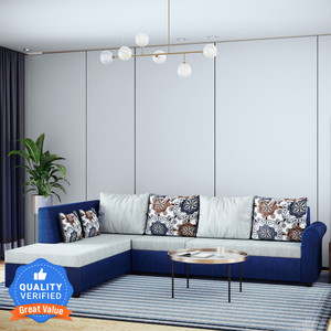 Bharat Lifestyle Rubik Fabric 6 Seater  Sofa