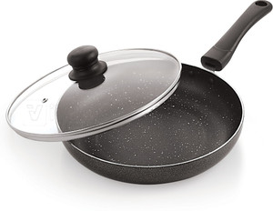 iVBOX ® Eco-Plus 260cm Non-Stick Cookware Frying Pan With Outer Hard-Stone Coating 26 cm डायमीटर ढक्कन के साथ
