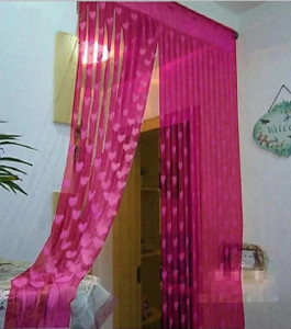 NIKITA ENTERPRISE 213 cm (7 ft) Polyester Semi Transparent Door Curtain Single Curtain