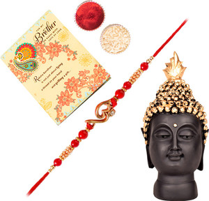 ARCHIES Designer POL_12_1581_RC_CARD Assorted Rakhi, Mug, Chawal Roli Pack, Greeting Card  Set