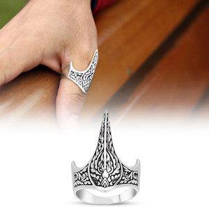 Syfer Ertugrul Gazi Ring For Boy Men IYI Ring Dirilis Ertugrul ring for boy & girl Stainless Steel Silver Plated Ring