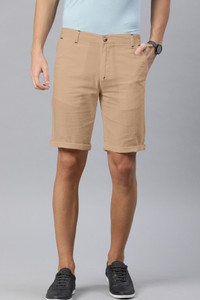 COTTON CLIMATE Solid Men Brown Chino Shorts
